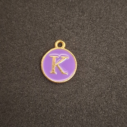 Coloured letter charms