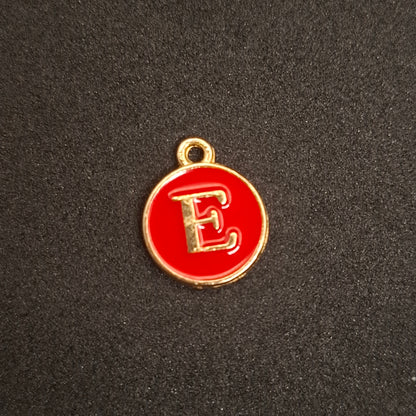Coloured letter charms