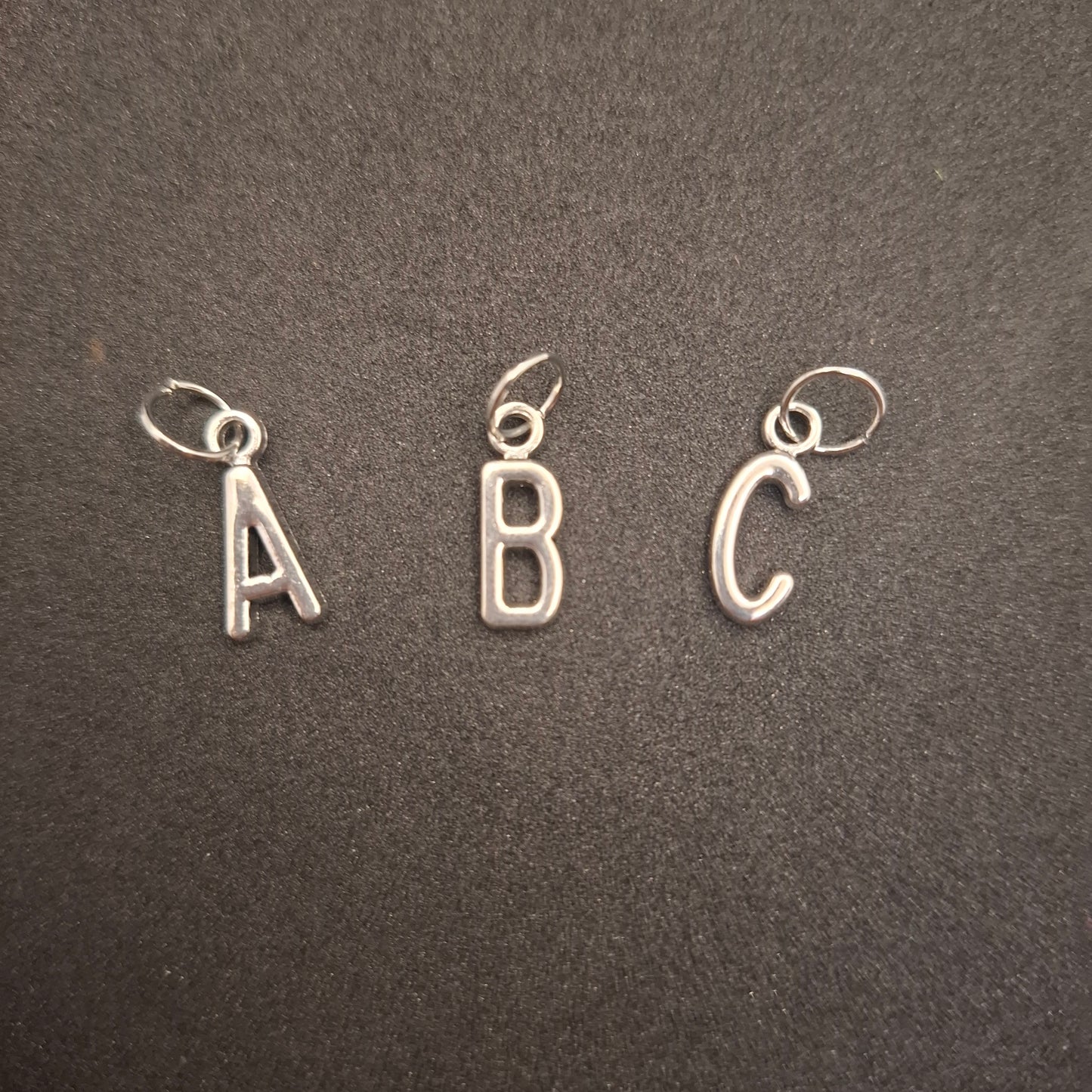 Silver Letter Charms