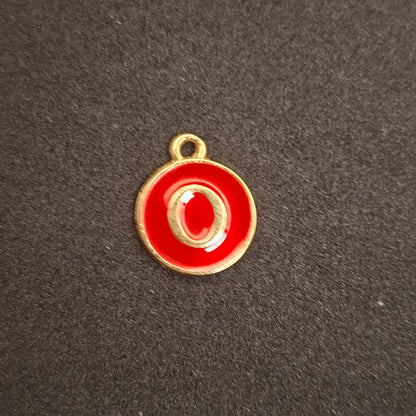 Coloured letter charms