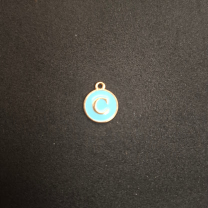 Coloured letter charms