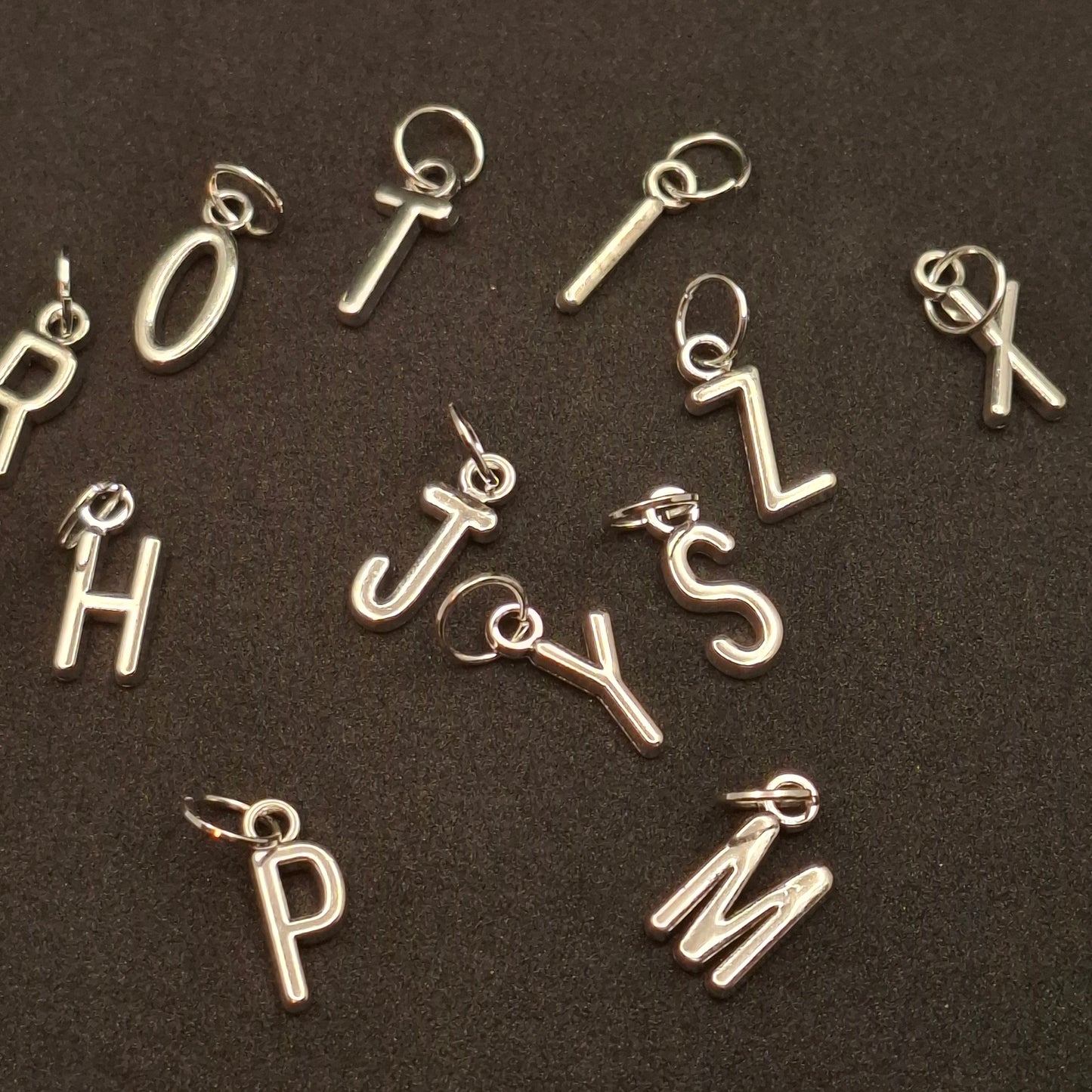 Silver Letter Charms