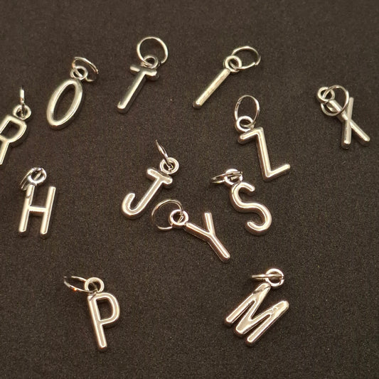 Silver Letter Charms