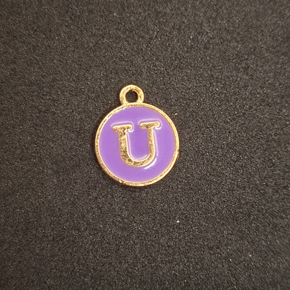 Coloured letter charms