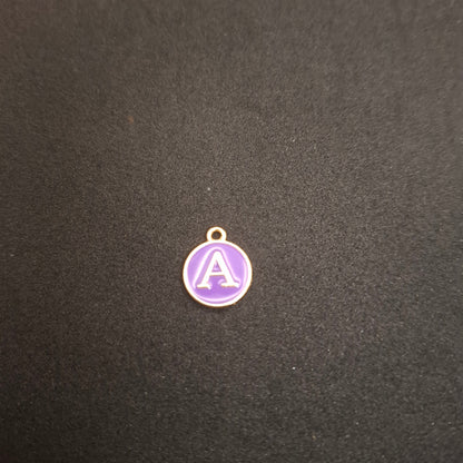 Coloured letter charms