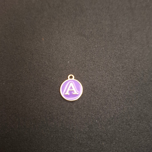 Coloured letter charms