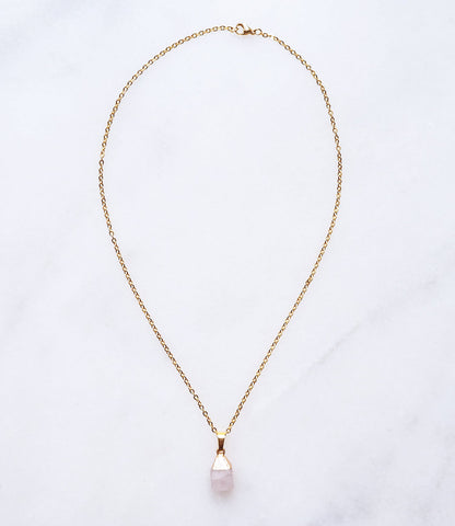 Rose Quartz Necklace for Love & Peace